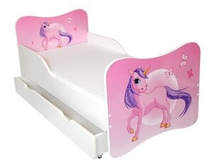 Детская кровать с матрасом и ящиком для постельного белья Ami 8, 160x80 см цена и информация | Детские кровати | 220.lv