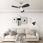 vidaXL griestu ventilators ar lampu un pulti, 76 cm, tumši brūns cena un informācija | Ventilatori | 220.lv