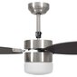 vidaXL griestu ventilators ar lampu un pulti, 76 cm, tumši brūns cena un informācija | Ventilatori | 220.lv