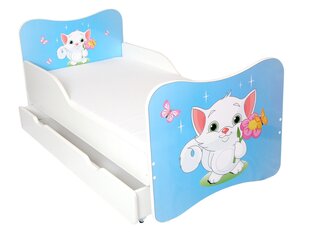 Кровать с матрасом и ящиком для белья Ami 10, 140x70cм цена и информация | Детские кровати | 220.lv