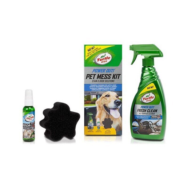 Tīrītāja komplekts Turtle Wax TW53055 Power Out Pet Mess (3 pcs) cena un informācija | Auto ķīmija | 220.lv