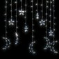 Virtene zvaigzne un mēness, 138 silti baltas LED spuldzes cena un informācija | Ziemassvētku lampiņas, LED virtenes | 220.lv