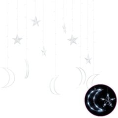 Virtene zvaigzne un mēness, 138 silti baltas LED spuldzes цена и информация | Гирлянды | 220.lv