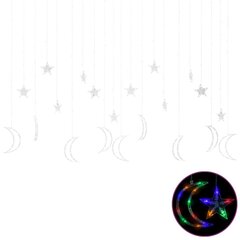 Virtene zvaigznes un mēness, 345 krāsu LED gaismas цена и информация | Гирлянды | 220.lv