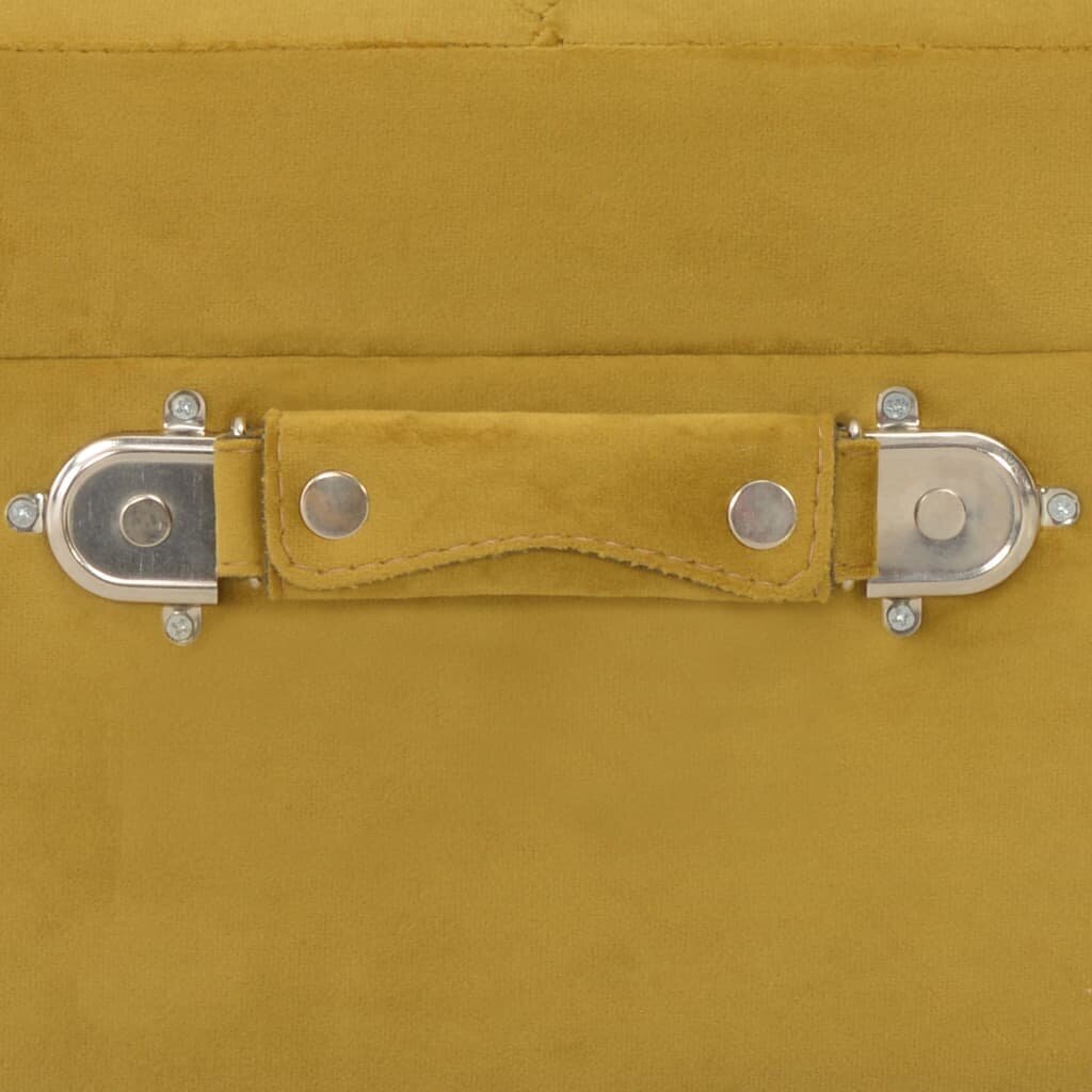 Uzglabāšanas kaste-ķeblītis, 40 cm, dzeltens cena un informācija | Veļas grozi un mantu uzglabāšanas kastes | 220.lv