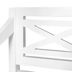 Batavia galds, 123 cm, balts cena un informācija | Apavu skapji, apavu plaukti, priekšnama soliņi | 220.lv