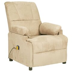 Elektriskais masāžas krēsls vidaXL, krēma krāsā cena un informācija | Atpūtas krēsli | 220.lv