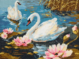 Набор для вышивания Magic Needle  "Swan Couple " 64-01 цена и информация | Принадлежности для вышивания | 220.lv