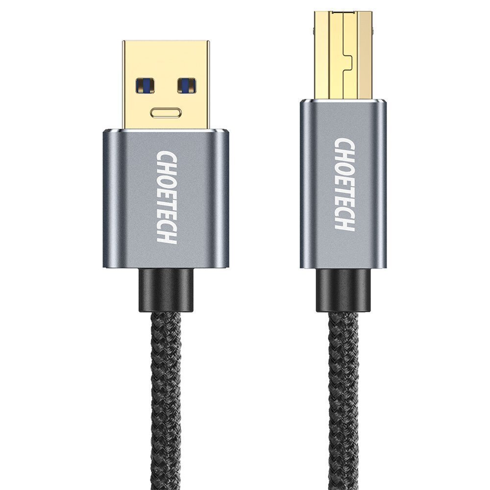 Choetech USB - USB Type B cable printer 3m black (AB0011-BK) cena un informācija | Kabeļi un vadi | 220.lv