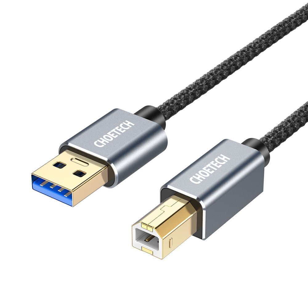 Choetech USB - USB Type B cable printer 3m black (AB0011-BK) cena un informācija | Kabeļi un vadi | 220.lv