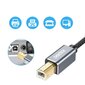 Choetech USB - USB Type B cable printer 3m black (AB0011-BK) cena un informācija | Kabeļi un vadi | 220.lv