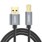 Choetech USB - USB Type B cable printer 3m black (AB0011-BK) cena un informācija | Kabeļi un vadi | 220.lv