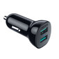 Choetech car charger 2x USB Quick Charge 3.0 30W 2,4A black (C0051) cena un informācija | Lādētāji un adapteri | 220.lv