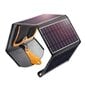 Choetech foldable travel solar solar charger 22W solar panel 2x USB 5V / 2.4A / 2.1A solar panel (82 x 24 cm) black (SC005) цена и информация | Lādētāji-akumulatori (Power bank) | 220.lv