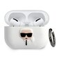 KLACAPSILGLWH Karl Lagerfeld Karl Head Silicone Case for Airpods Pro White цена и информация | Austiņas | 220.lv