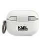 KLACAPSILGLWH Karl Lagerfeld Karl Head Silicone Case for Airpods Pro White цена и информация | Austiņas | 220.lv