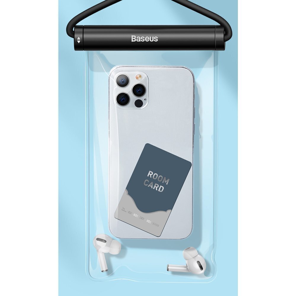 Baseus transparent waterproof phone case bag for swimming pool beach white (ACFSD-E02) цена и информация | Telefonu vāciņi, maciņi | 220.lv