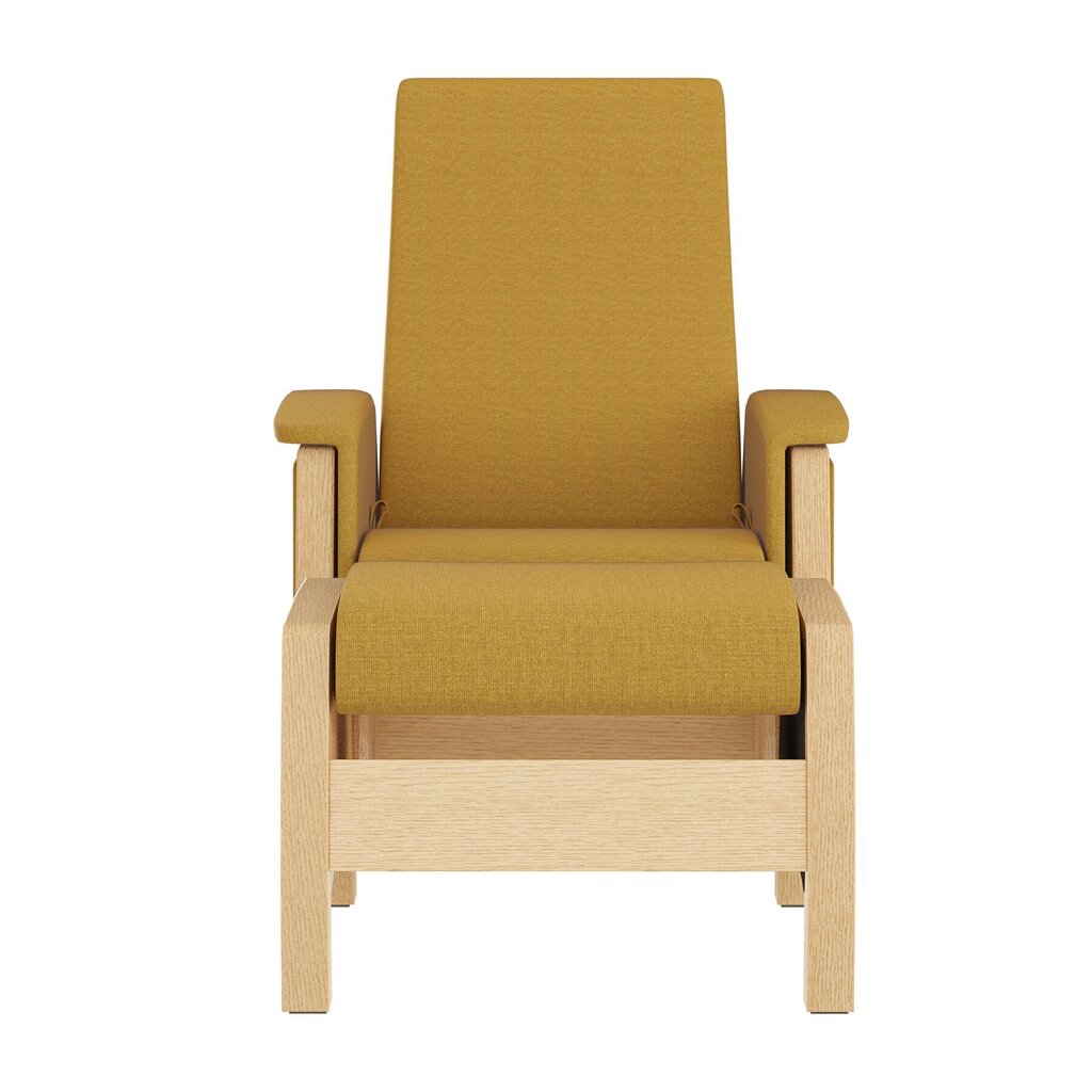 Šūpuļkrēsls ar kāju balstu Balance 1, dzeltens/brūns cena un informācija | Atpūtas krēsli | 220.lv