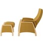 Šūpuļkrēsls ar kāju balstu Balance 1, dzeltens/brūns cena un informācija | Atpūtas krēsli | 220.lv