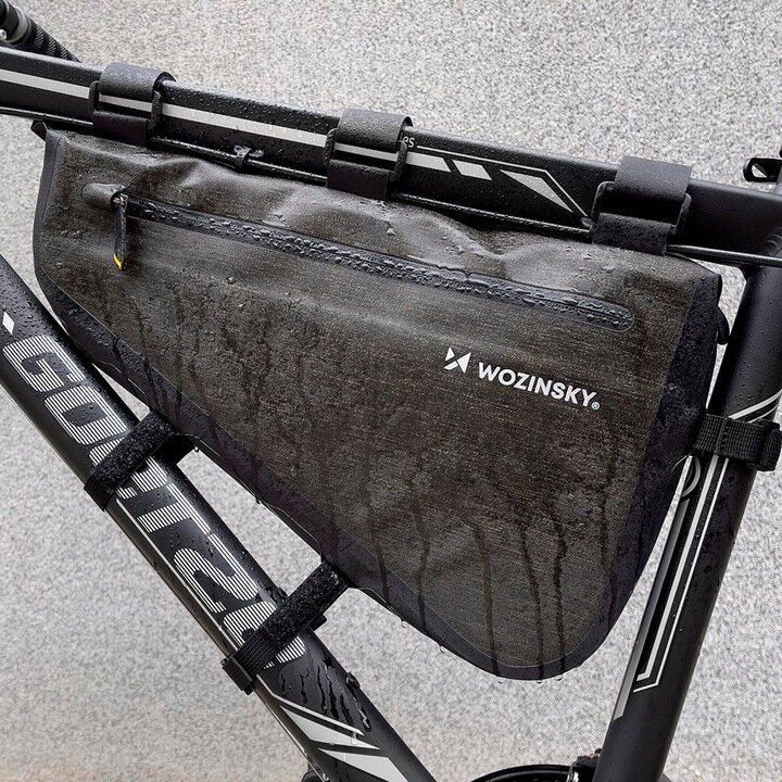 Wozinsky bicycle bag for the bicycle frame 8L grey (WBB15BK) cena un informācija | Velo somas, telefona turētāji | 220.lv