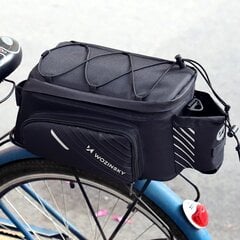 Задняя сумка для багажника с плечевым ремнем Wozinsky Bicycle Pannier Bag, 9 л, черная (WBB22BK) цена и информация | Багажник для велосипеда | 220.lv