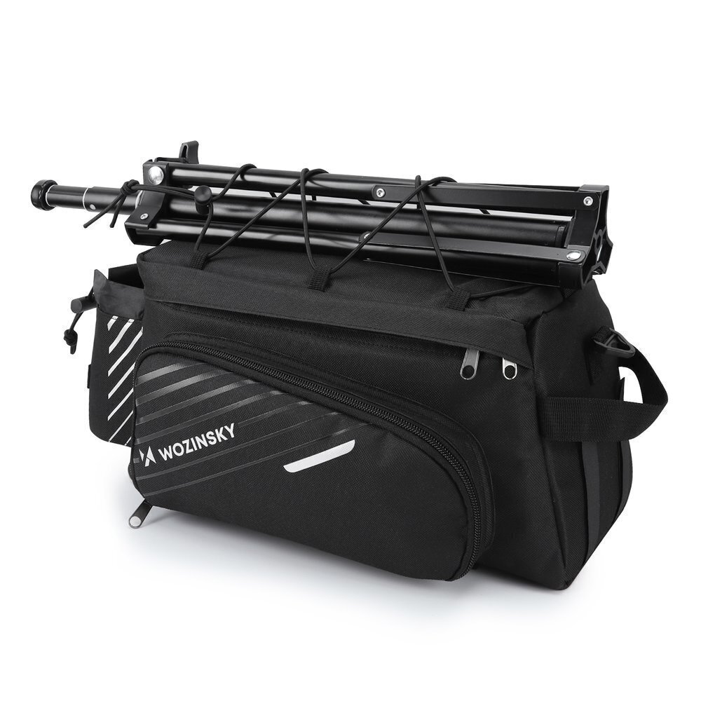 Wozinsky Bicycle Bike Pannier Bag Rear Trunk Bag with Shoulder Strap 9L black (WBB22BK) cena un informācija | Velo bagāžnieki | 220.lv