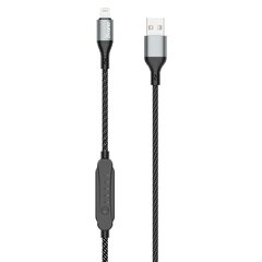 Кабель Dudao USB - Lightning 5 А, 1 м, таймер зарядки 1 - 5 ч, черный (L7xsL) цена и информация | Кабели для телефонов | 220.lv