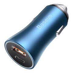 Baseus Golden Contactor Pro car charger, USB + USB-C, QC4.0+, PD, SCP, 40W (blue) цена и информация | Зарядные устройства для телефонов | 220.lv