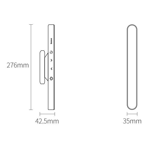 Baseus Magnetic Stepless Dimming Charging Desk Lamp gray (DGXC-C0G) cena un informācija | Galda lampas | 220.lv