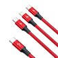 Baseus Rapid 3in1 USB Typ C - USB Typ C / Lightning / micro USB cable 20 W 1,5 m red (CAMLT-SC09) цена и информация | Savienotājkabeļi | 220.lv