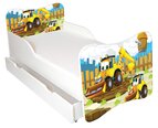 Детская кровать с матрасом и ящиком для постельного белья Ami 38, 160x80 см