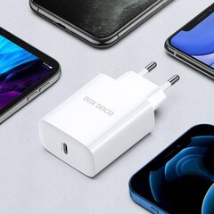 Сетевая зарядка Dux Ducis C60-PD 20W Power Adapter белая цена и информация | Зарядные устройства для телефонов | 220.lv