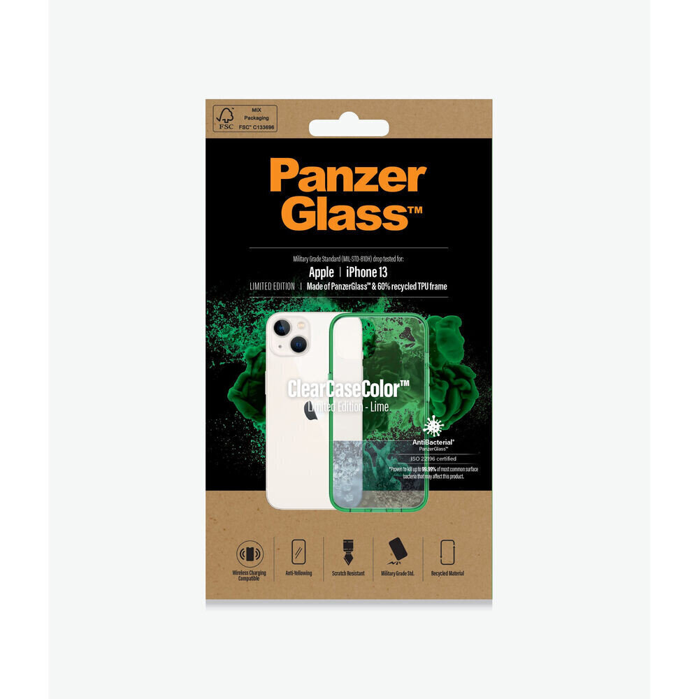 Pārvietojams Pārsegs Panzer Glass Lime IPHONE 13 Caurspīdīgs Zaļš cena un informācija | Telefonu vāciņi, maciņi | 220.lv