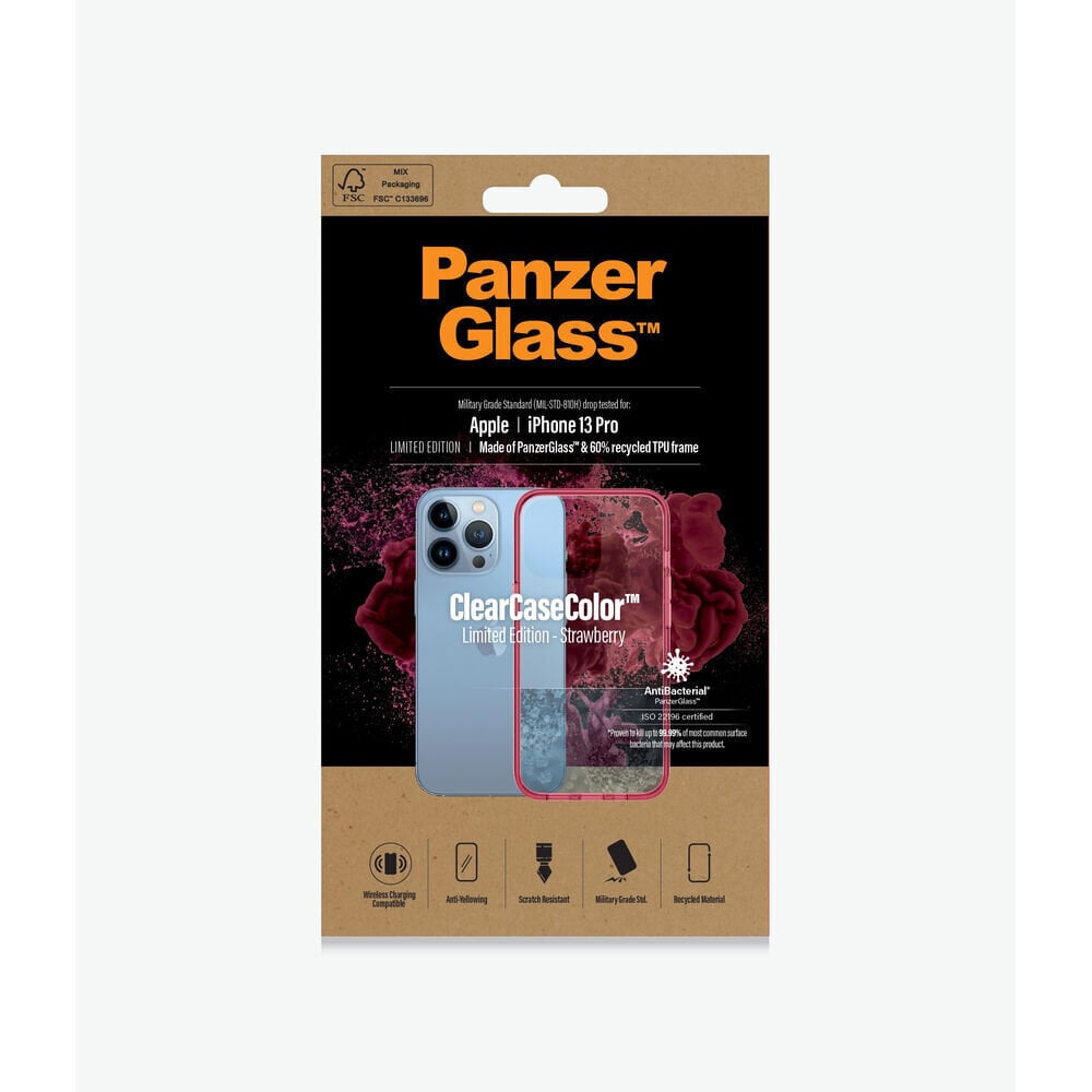 Pārvietojams Pārsegs Panzer Glass Strawberry IPHONE 13 PRO Sarkanbrūns cena un informācija | Telefonu vāciņi, maciņi | 220.lv