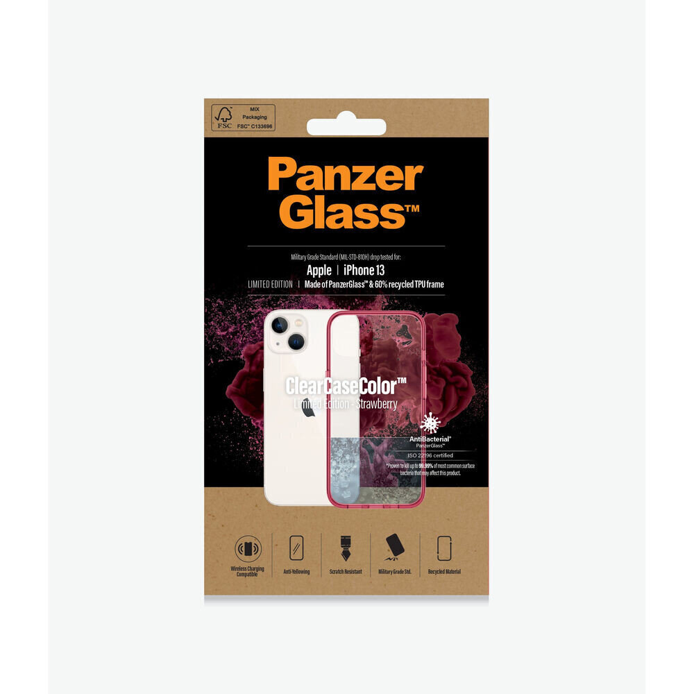 Pārvietojams Pārsegs Panzer Glass Strawberry IPHONE 13 Caurspīdīgs Sarkanbrūns цена и информация | Telefonu vāciņi, maciņi | 220.lv