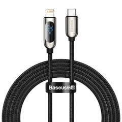 USB-C cable for Lightning Baseus Display, PD, 20W, 2m (black) цена и информация | Кабели для телефонов | 220.lv