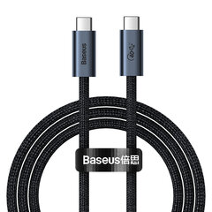 Baseus Flash Series Cable USB-C to USB-C, USB 4, 100W, 1m (black) cena un informācija | Savienotājkabeļi | 220.lv