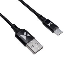 Wozinsky cable USB - microUSB 2,4A 1m black (WUC-M1B) cena un informācija | Savienotājkabeļi | 220.lv