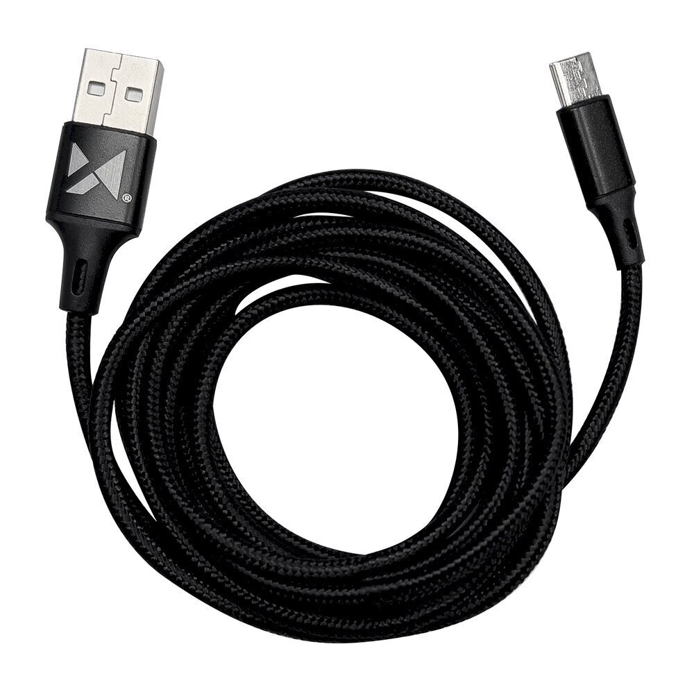 Wozinsky cable USB - USB Type C 2,4A 2m black(WUC-C2B) cena un informācija | Savienotājkabeļi | 220.lv