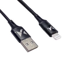 Wozinsky cable USB - Lightning 2,4A 1m black (WUC-L1B) cena un informācija | Savienotājkabeļi | 220.lv