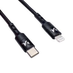 Кабель Wozinsky USB Type C - Lightning Power Delivery 18Вт, 1 м, черный (WUC-PD-CL1B) цена и информация | Кабели для телефонов | 220.lv