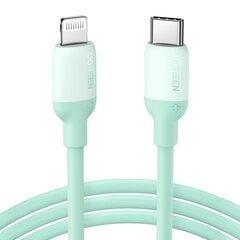 Быстрая зарядка Ugreen USB Type C - кабель Lightning (сертификат MFI) чип C94 Power Delivery, 1 м, зеленая (US387 20308) цена и информация | Кабели для телефонов | 220.lv