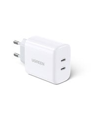 UGREEN CD243 Wall Charger, 2x USB-C, 40W (White) цена и информация | Зарядные устройства для телефонов | 220.lv