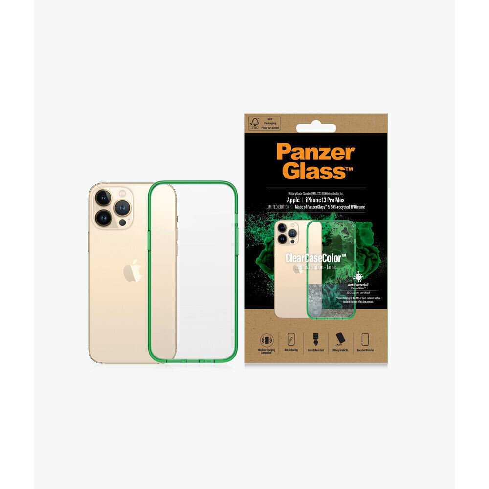 Pārvietojams Pārsegs Panzer Glass Lime IPHONE 13 PRO MAX Caurspīdīgs Zaļš cena un informācija | Telefonu vāciņi, maciņi | 220.lv