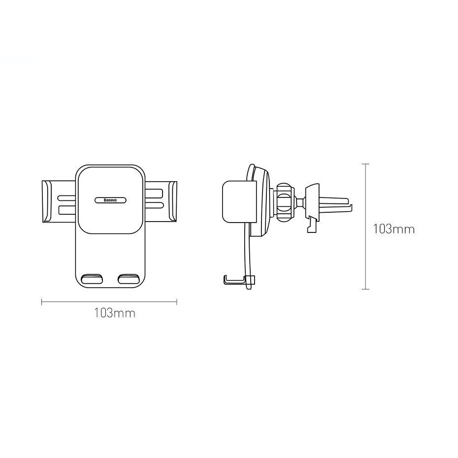 Uchwyt samochodowy Baseus Easy Control Clamp do kratki (szary) cena un informācija | Auto turētāji | 220.lv