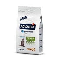 ADVANCE YOUNG STERILIZED 1,5 kg - Sterilizētiem kaķiem junioriem (Vista un Rīsi) cena un informācija | Sausā barība kaķiem | 220.lv