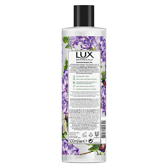 Dušas želeja Lux SG Fig & Geranium Oil 500 ml цена и информация | Dušas želejas, eļļas | 220.lv