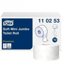 Tualetes papīrs Tork Premium Mini Jumbo T2,12 gab. kaina ir informacija | Tualetes papīrs, papīra dvieļi | 220.lv