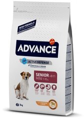 Advance dog mini senior 3,0kg - для пожилых собак мелких пород (курица с рисом) цена и информация |  Сухой корм для собак | 220.lv