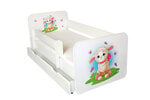 Детская кровать с матрасом, ящиком для постельного белья и съемным барьером Ami 31, 140x70 см